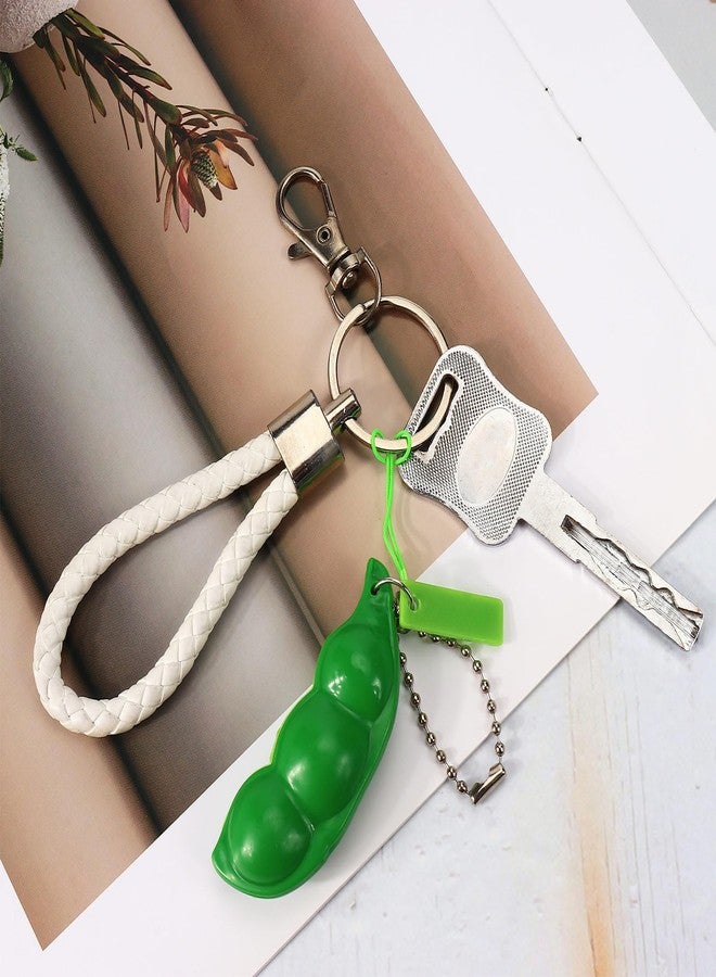 VICROIC 12 PCS Green Squeeze Bean Keychain, Edamame Pea Keychain Fidget Toys, Soybeans Fidget Toys Gifts for Kids Adults Stress Relief, Keyring, Decoration, Party Favors Supplies - Image 5